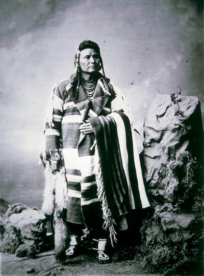 الزعيم جوزيف (1840-1904) حوالي 1880 (صورة بالأبيض والأسود) بواسطة مصور أمريكي