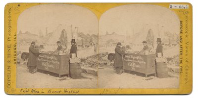 أول متجر في منطقة بيرنت ، 1871 بواسطة مصور أمريكي