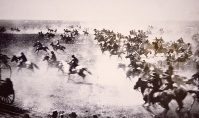 Homesteaders rushing into the Cherokee Strip بواسطة مصور أمريكي