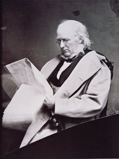 Horace Greeley (1811-72) (b/w photo) بواسطة مصور أمريكي