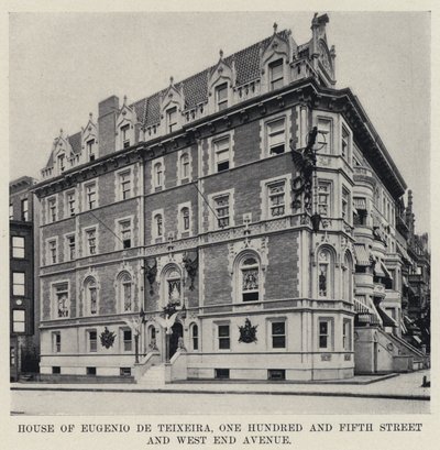 House of Eugenio de Teixeira و One Hundred and Fifth Street و West End Avenue (صورة b / w) بواسطة مصور أمريكي