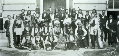 Indian delegation of Sioux leaders in Washington D.C. to protest the violation of the Fort Laramie Treaty of 1868 بواسطة مصور أمريكي