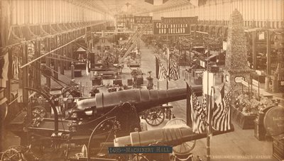 Krupps Guns ، المعرض الألماني ، Centennial International Exhibition ، فيلادلفيا ، 1876 (طباعة زينية فضية) بواسطة مصور أمريكي
