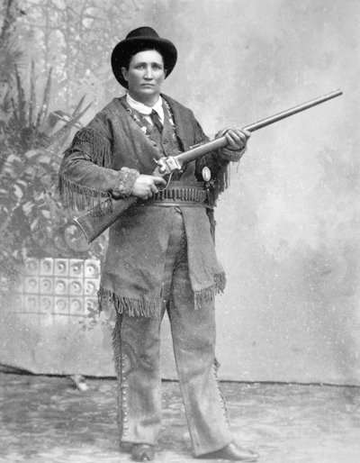 Martha Jane Cannary (Calamity Jane) (1852-1903) (b/w photo) بواسطة مصور أمريكي