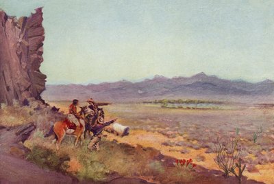 سراب على الصحراء ، أريزونا (صورة ملونة) بواسطة مصور أمريكي