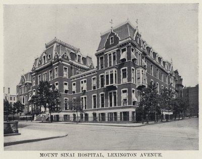مستشفى Mount Sinai ، Lexington Avenue (b / w photo) بواسطة مصور أمريكي