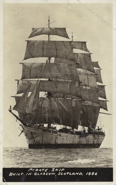 سفينة القراصنة ، التي بنيت في غلاسكو ، اسكتلندا ، 1886 بواسطة مصور أمريكي
