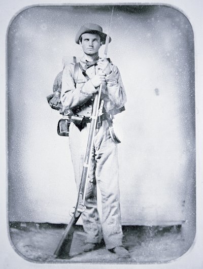 Private Thomas Taylor, Confederate Army Soldier (b/w photo) بواسطة مصور أمريكي