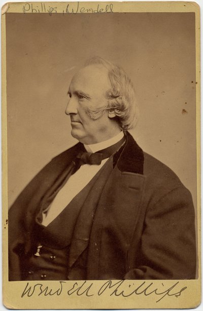 Wendell Phillips (1811-1884) ، أمريكي ألغت عقوبة الإعدام وداعية للأمريكيين الأصليين (صورة زلال) بواسطة مصور أمريكي