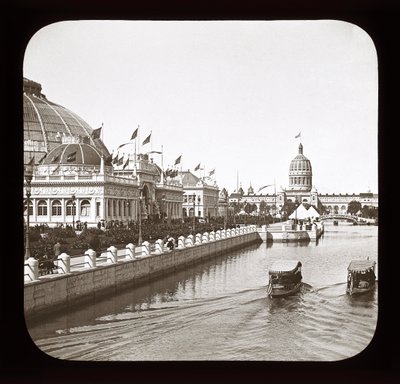 معرض كولومبوس في العالم: مبنى البستنة ومبنى ولاية إلينوي ، شيكاغو ، 1893 (شريحة الفانوس) بواسطة مصور أمريكي