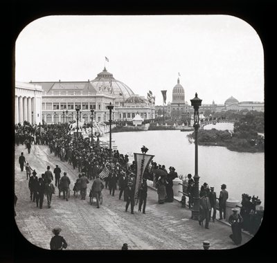 معرض كولومبوس في العالم: المنظر الخارجي ، شيكاغو ، 1893 (شريحة الفانوس) بواسطة مصور أمريكي