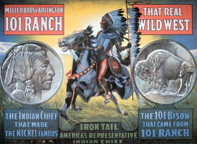 101 Ranch Wild West Show poster, featuring 