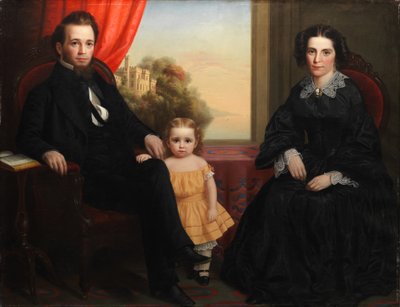 صورة مجموعة عائلية ، c.1850 بواسطة المدرسة الأمريكية