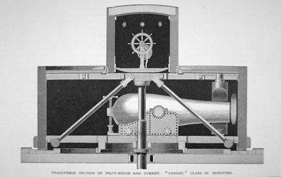 قسم من شاشة Passaic Class Single-Turret Ironclad Monitor (النقش) بواسطة المدرسة الأمريكية