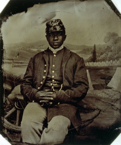 أبراهام براون ، من مشاة ماساتشوستس 54 ، c.1863 (tintype) بواسطة المدرسة الأمريكية