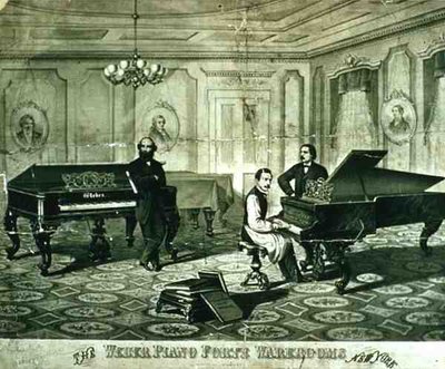 إعلان عن The Weber Piano Forte ، نيويورك (ليتو) بواسطة المدرسة الأمريكية