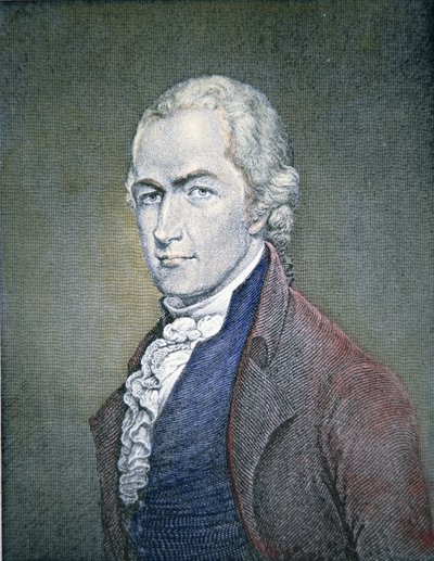 Alexander Hamilton (1755-1804) (coloured engraving) بواسطة المدرسة الأمريكية