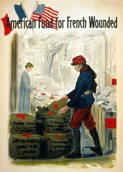 الأموال الأمريكية لجرحى الحرب الفرنسية - كاليفورنيا. 1917 بواسطة المدرسة الأمريكية