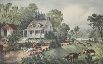 American Homestead - الصيف ، حانة. 1868 ، كورير وإيفز بواسطة المدرسة الأمريكية