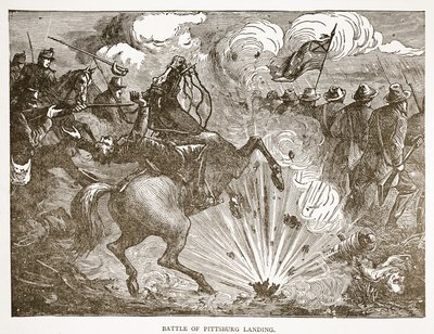 معركة بيتسبرغ لاندينغ ، من حانة كتب. 1896 بواسطة المدرسة الأمريكية