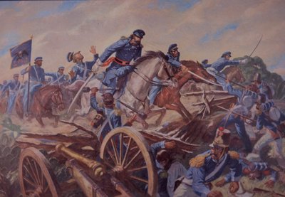 Battle of Resaca de la Palma, Mexican-American War (watercolor on paper) بواسطة المدرسة الأمريكية