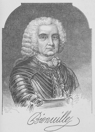 نشر Bienville ، مؤسس نيو أورلينز ، من "الجنوب العظيم" بقلم إدوارد كينج ، حوالي 1874 (نقش) بواسطة المدرسة الأمريكية