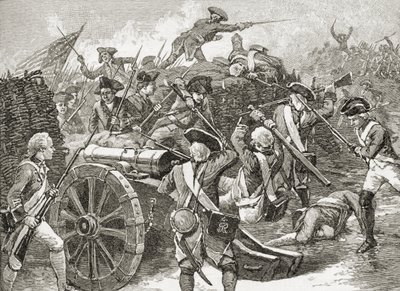 الاستيلاء على معقل في يوركتاون ، 1781 ، من "تاريخ موجز للولايات المتحدة" ، نشرته شركة AS Barnes und Co. في عام 1885 بواسطة المدرسة الأمريكية