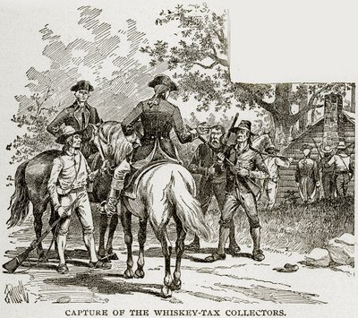 الاستيلاء على جامعي الضرائب ويسكي ، التوضيح من كولومبوس وكولومبيا ، ج 1893 بواسطة المدرسة الأمريكية