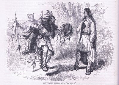 الهنود المتحولون "الأسرى" 1695 ، رسم توضيحي من حانة Cassell's History of the United States. بواسطة Petter & Galpin c.1890 (litho) بواسطة المدرسة الأمريكية