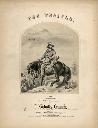 غلاف صفحة علامات The Trapper ، 1857 بواسطة المدرسة الأمريكية