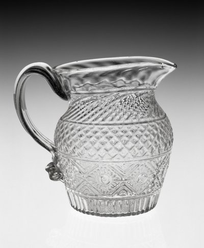 إبريق كريم ، ج. 1820-1840 (زجاج رصاص) بواسطة المدرسة الأمريكية