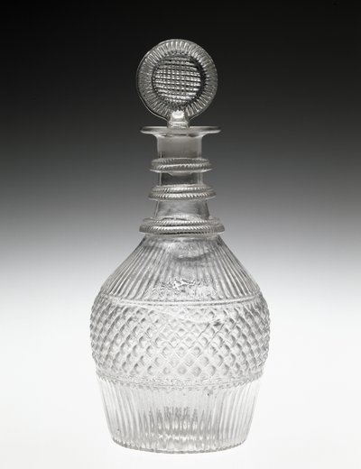 الدورق والسدادة ، ج. 1820-1840 (زجاج خالي من الرصاص) بواسطة المدرسة الأمريكية
