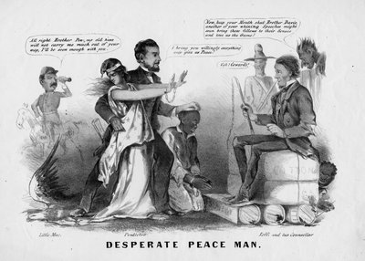 رجل سلام يائس ، نشرته Currier & Ives ، New York ، c.1866 بواسطة المدرسة الأمريكية