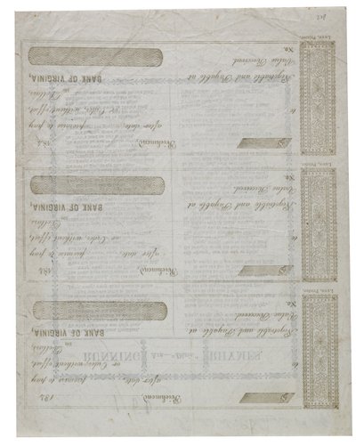 طبعت ديكسي على ظهر الشيكات 1861 بواسطة المدرسة الأمريكية