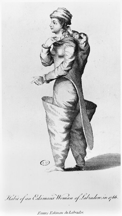 فستان لأنثى Esquimaux من Labrador ، 1766 بواسطة المدرسة الأمريكية