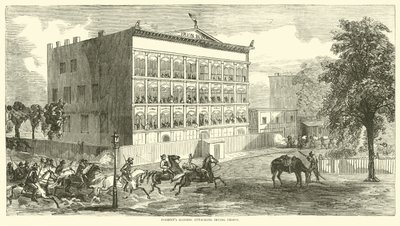 غزاة يهاجمون سجن إيرفينغ ، أغسطس 1864 بواسطة المدرسة الأمريكية