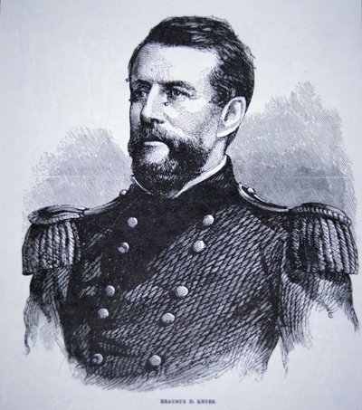 General Erasmus Keyes (1810-95) (engraving) بواسطة المدرسة الأمريكية
