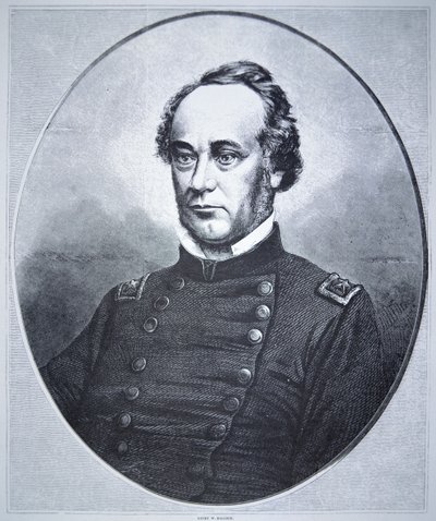 General Henry Wager Halleck (1815-72) (engraving) بواسطة المدرسة الأمريكية