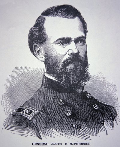 General James Birdseye McPherson (1828-64) (engraving) بواسطة المدرسة الأمريكية