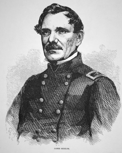 الجنرال جيمس شيلدز (1810-1879) (نقش) بواسطة المدرسة الأمريكية