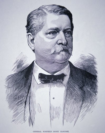 الجنرال وينفيلد سكوت هانكوك (1824-1886) (نقش) بواسطة المدرسة الأمريكية