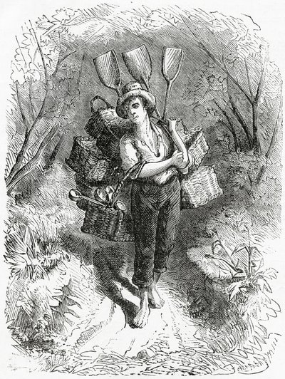 الذهاب إلى المتجر ، رسم توضيحي لقصة مميزة ، مجتمع المنبوذين ، من Appletons Journal ، 23 مارس 1872 بواسطة المدرسة الأمريكية
