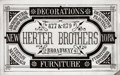 Herter Brothers، Decorations، Furniture، 877 & 879 Broadway، New York (litho [trade card]) بواسطة المدرسة الأمريكية