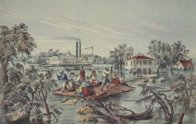 ارتفاع المياه في ميسيسيبي ، حانة. 1868 ، كورير وإيفز بواسطة المدرسة الأمريكية