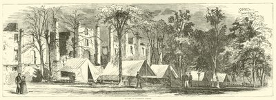 في المخيم في وارينتون سبرينغز ، أكتوبر 1863 بواسطة المدرسة الأمريكية