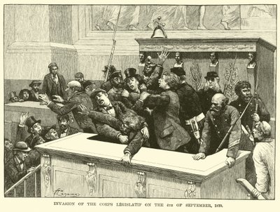 غزو الفيلق Legislatif في 4 سبتمبر 1870 بواسطة المدرسة الأمريكية