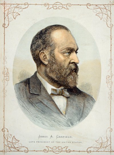 James A. Garfield (1831-81), later President of the United States (colour litho) بواسطة المدرسة الأمريكية