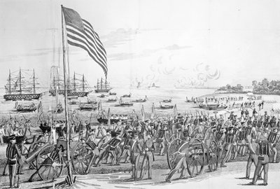 هبوط القوات في فيرا كروز ، المكسيك ، 9 مارس 1847 ، من "تاريخ مصور للمكسيك" بقلم جون فروست ، 1848 (انظر أيضًا 115221) بواسطة المدرسة الأمريكية