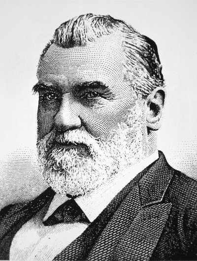 Leland Stanford (litho) بواسطة المدرسة الأمريكية