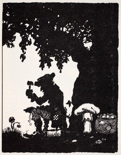 Leprechaun ، من The World Guide to Gnomes ، Fairies ، Elves and Little Little People by Thomas Keightley (1789-1872) تم نشره عام 1880 ، (BW Engraving) بواسطة المدرسة الأمريكية